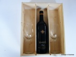 Wijnkist Australische wijn Shiraz met 2 glazen