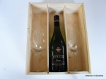 Wijnkist Australische wijn Chardonnay met 2 glazen
